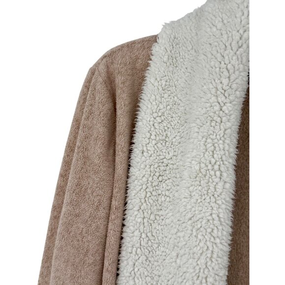 Jaclyn Intimates Shearling Trim Open Front Cozy Cardigan • Loungewear Soft Girl - Picture 2 of 16